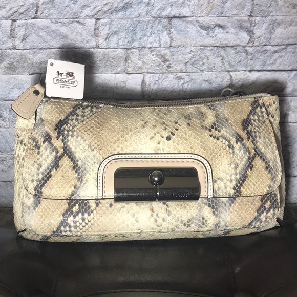 NWT COACH | Embossed Leather Python Shoulder Bag - Picture 2 of 8
